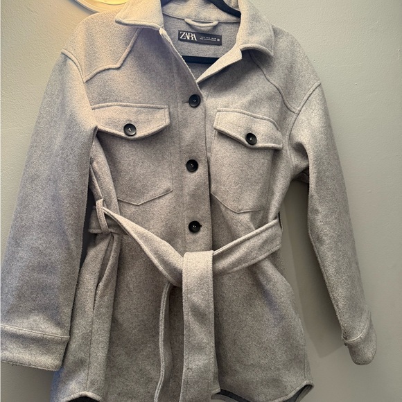 Zara Jackets & Blazers - Zara Women's Light Gray Utility Jacket